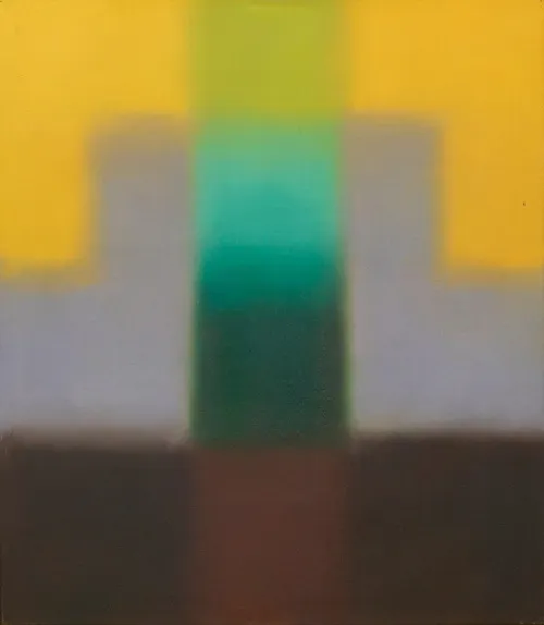 Candi Bentar 5, 2004, Öl auf Leinwand, 80 × 70 cm