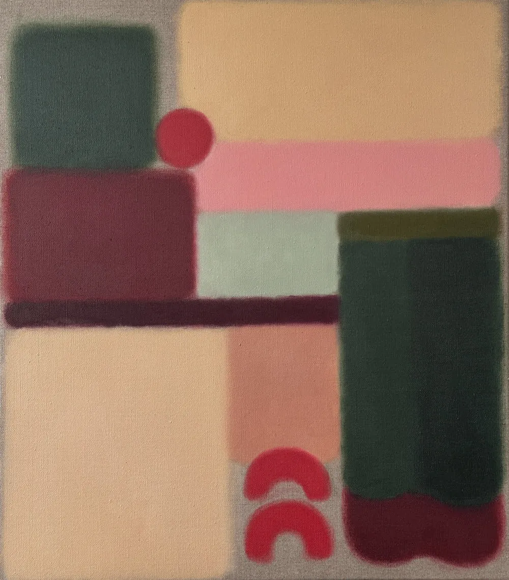 Die Quadratur des Kreises 3, 2025, Öl auf Leinwand, 80 × 70 cm