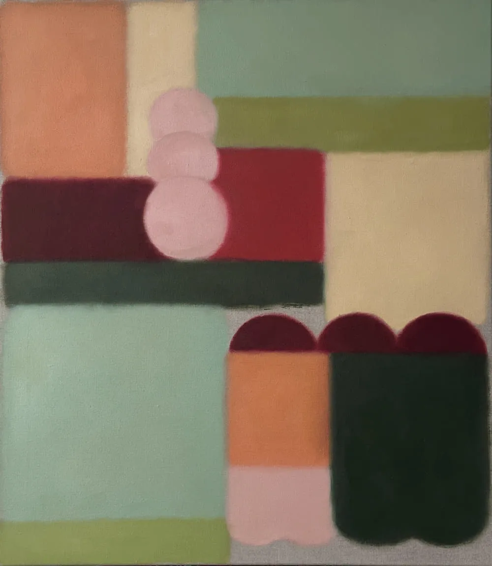 Die Quadratur des Kreises 5, 2025, Öl auf Leinwand, 80 × 70 cm