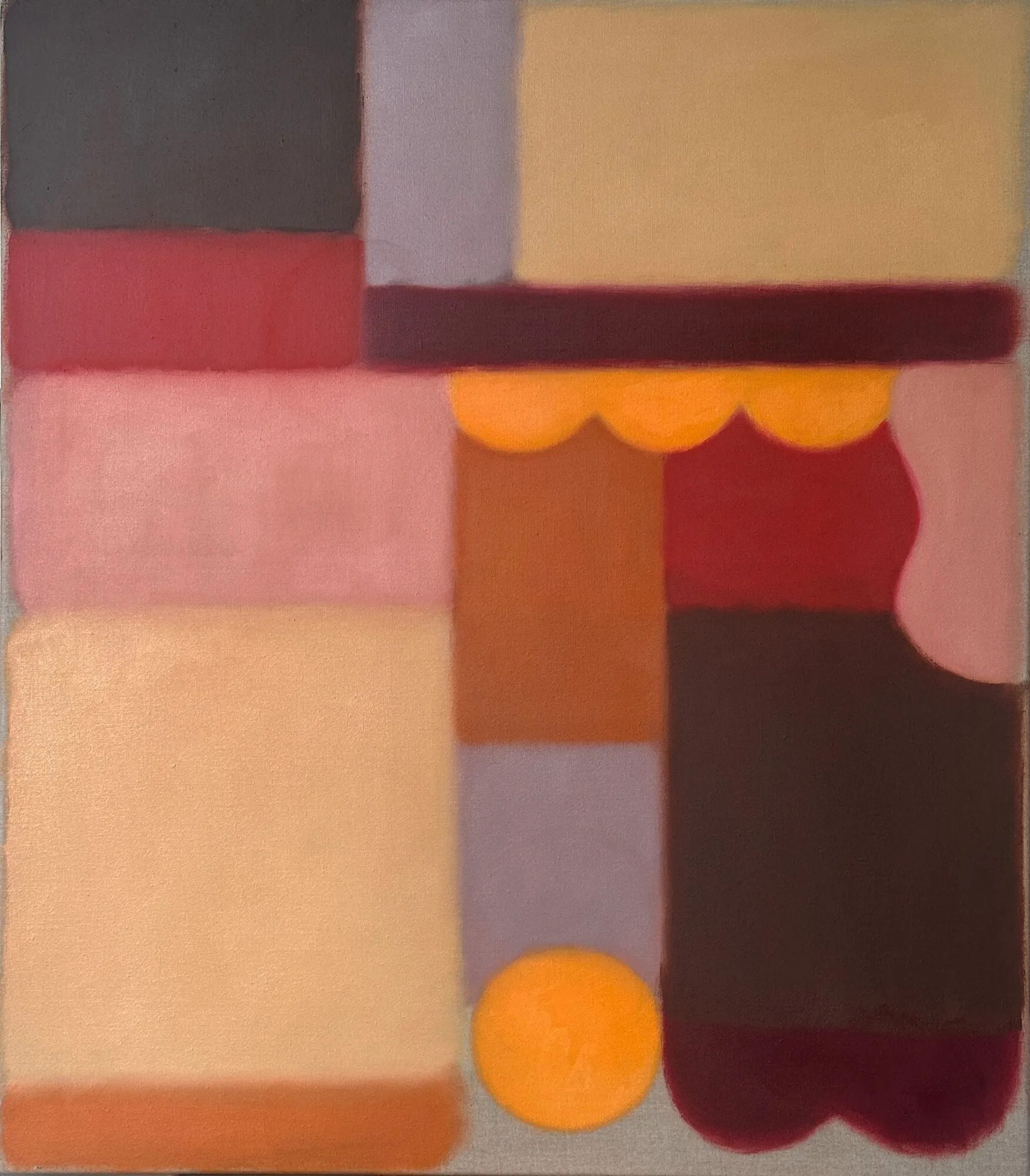 Die Quadratur des Kreises 6, 2025, Öl auf Leinwand, 80 × 70 cm