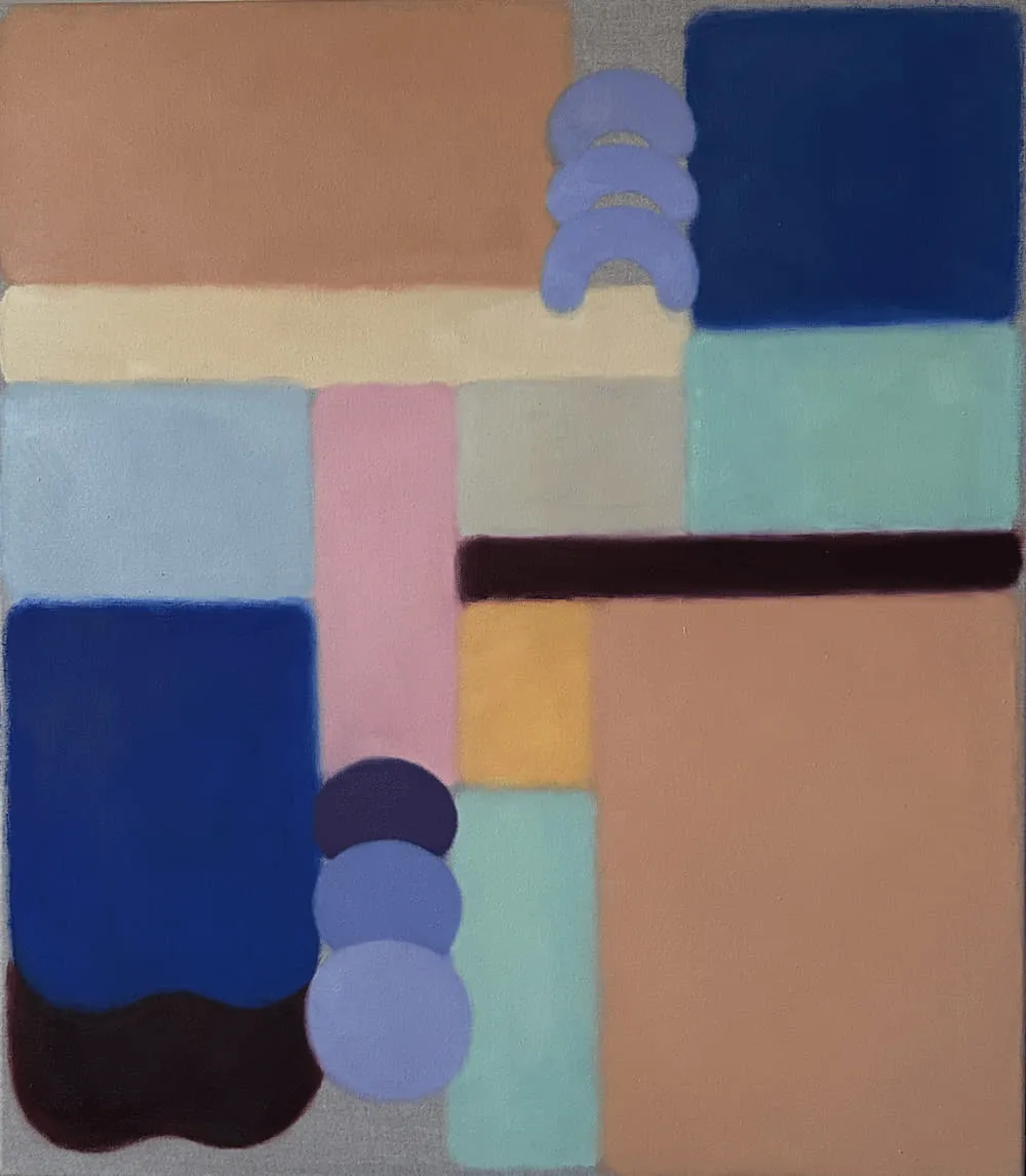 Die Quadratur des Kreises 7, 2025, Öl auf Leinwand, 80 × 70 cm
