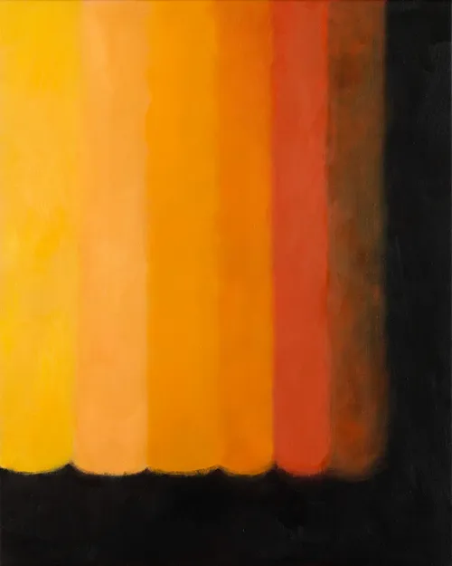Feuer 2, 2014, Öl auf Leinwand, 100 × 80 cm