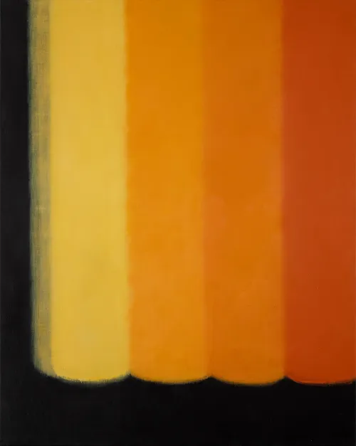 Feuer 3, 2014, Öl auf Leinwand, 100 × 80 cm