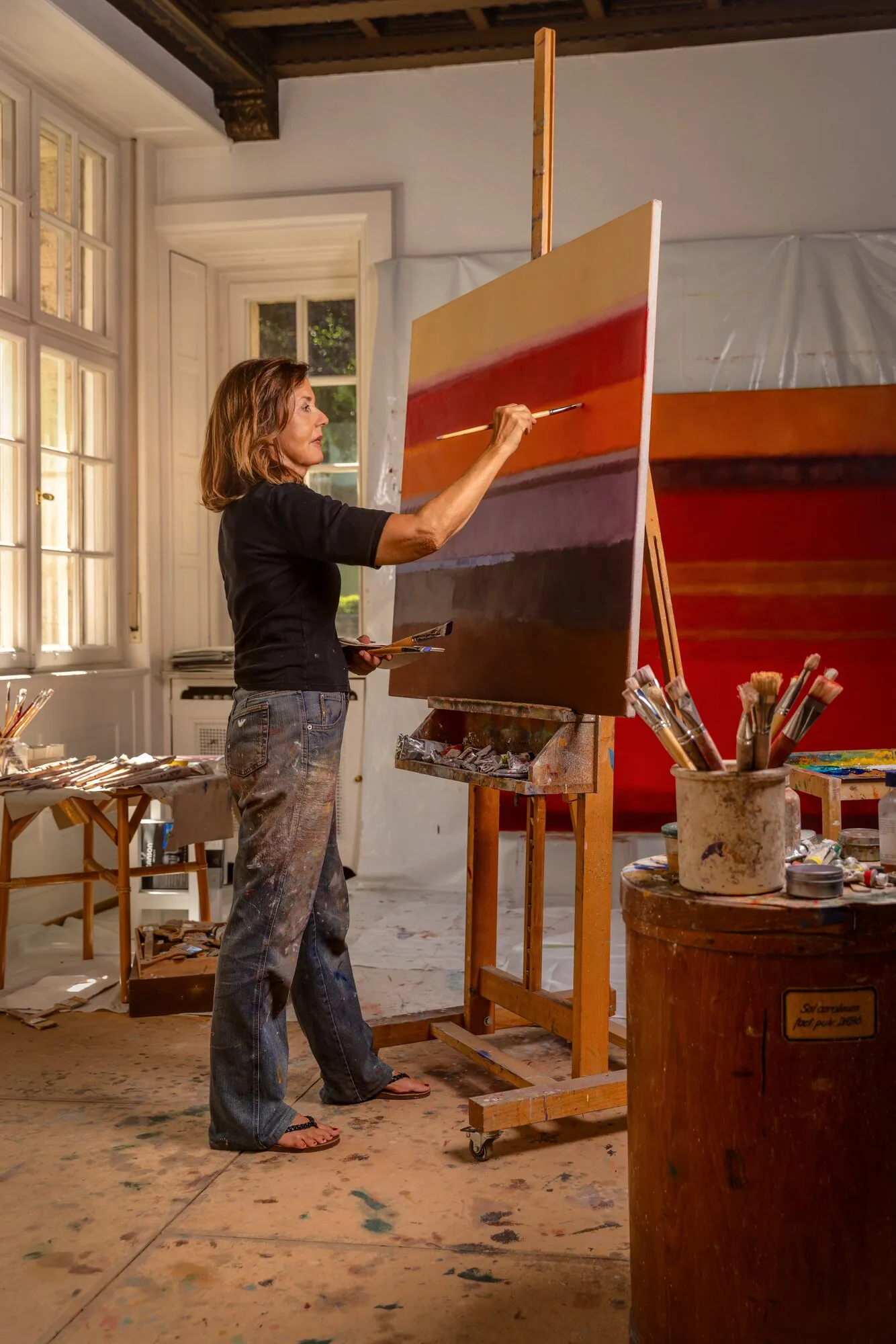 Gabriele Vallentin in ihrem Atelier