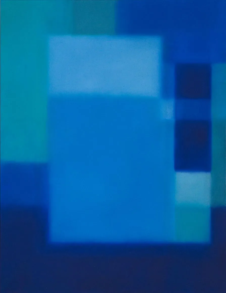 Ohne Titel (blau), 2005, Öl auf Leinwand, 130 × 100 cm