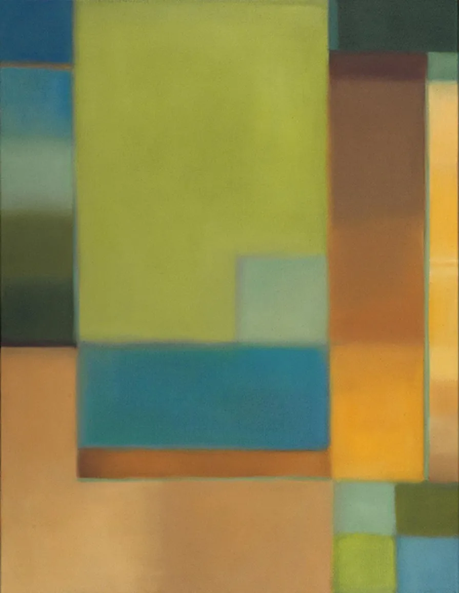 Ohne Titel (grünblau), 2005, Öl auf Leinwand, 130 × 100 cm