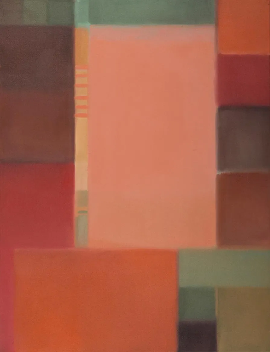 Ohne Titel (orangerot), 2005, Öl auf Leinwand, 130 × 100 cm