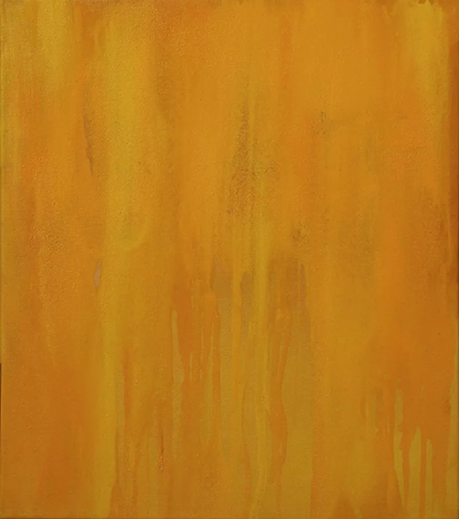 Palimpsest (gelb), 2008, Öl auf Leinwand, 80 × 70 cm
