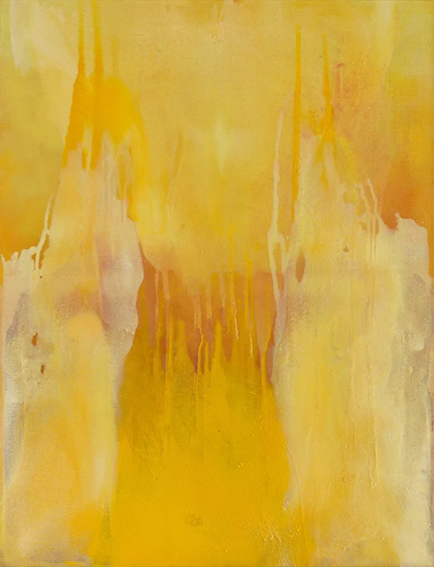 Palimpsest (gelb 2), 2008, Öl auf Leinwand, 130 × 100 cm