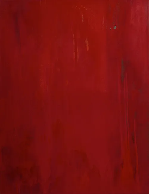 Palimpsest (rot), 2008, Öl auf Leinwand, 130 × 100 cm