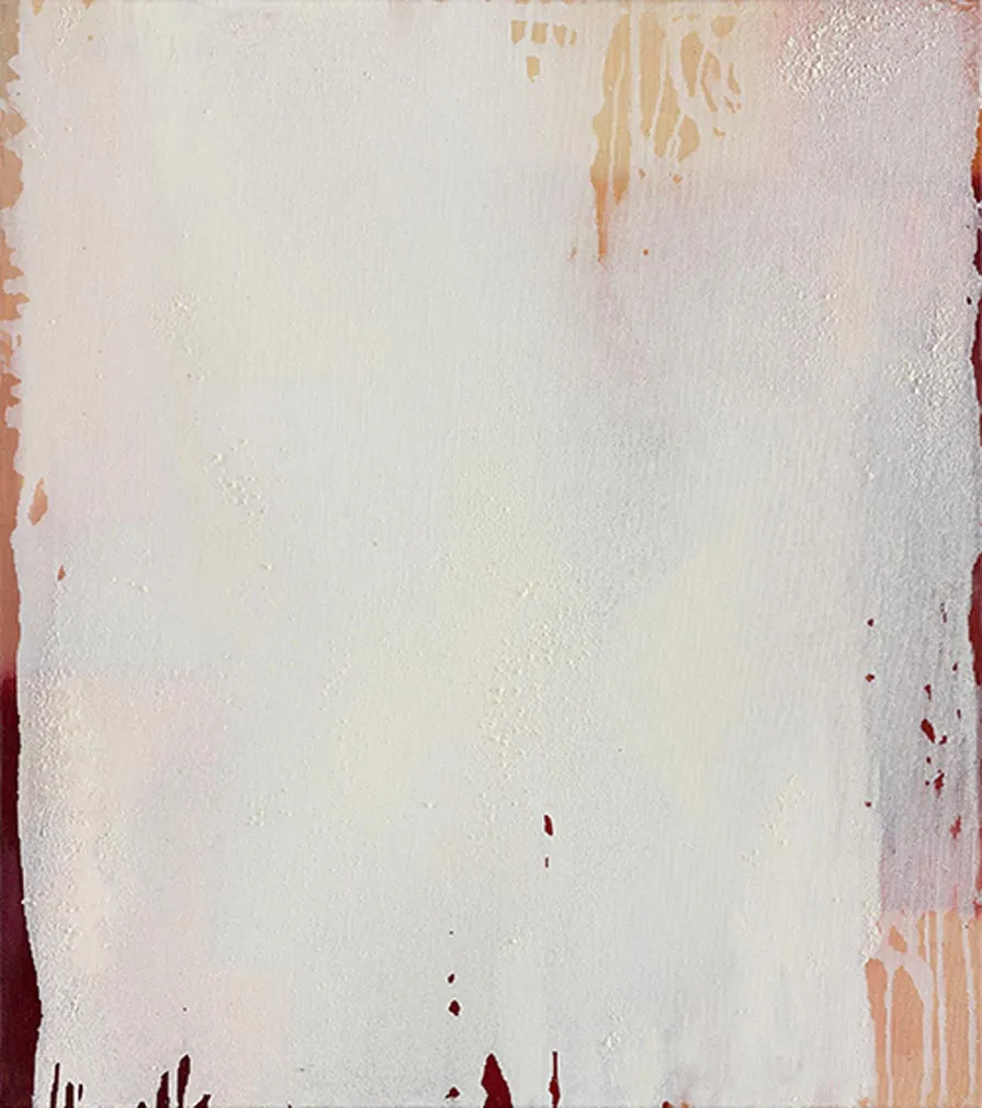 Palimpsest (weiß), 2012, Öl auf Leinwand, 80 × 70 cm
